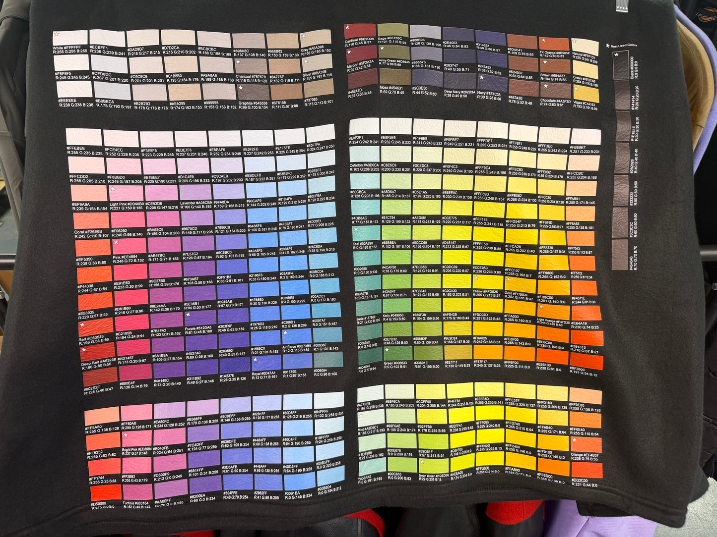 Printed Color Chart